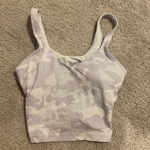 Lululemon White Camo Alogn Tank